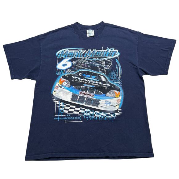 Vintage 2000s Mark Martin #6 NASCAR T-Shirt Men’s XL Racing Ford Taurus - Picture 1 of 11